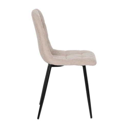 Lot 4 Chaises dossier haut tissu et métal Ixia 44 cm — vue 3