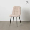 lot 4 chaises dossier haut tissu et metal ixia 44 cm beige 1