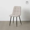 lot 4 chaises dossier haut tissu et metal ixia 44 cm gris 1