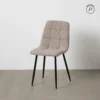 lot 4 chaises dossier haut tissu et metal ixia 44 cm taupe 1