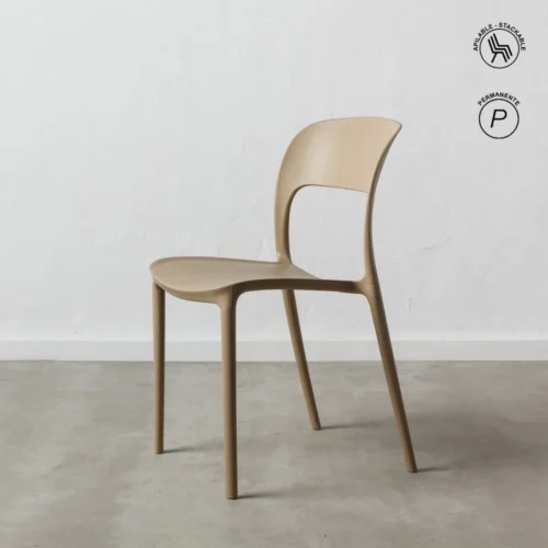 Lot 4 Chaises empilables polypropylène Ixia 43 cm