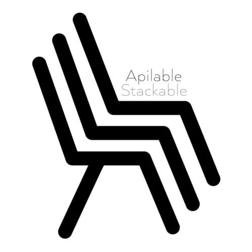 Lot 4 Chaises empilables polypropylène Ixia 43 cm — vue 8