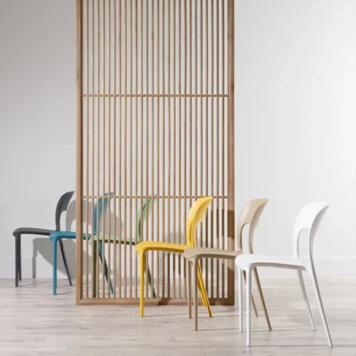 Lot 4 Chaises empilables polypropylène Ixia 43 cm — vue 9