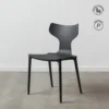 lot 4 chaises empilables polypropylene ixia 47 cm gris fonce 1