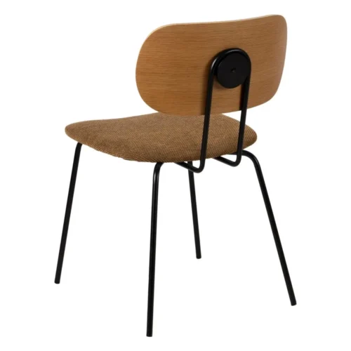 Lot 4 Chaises tissu bicolore piètement métal Ixia 48 cm — vue 4