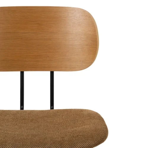 Lot 4 Chaises tissu bicolore piètement métal Ixia 48 cm — vue 5
