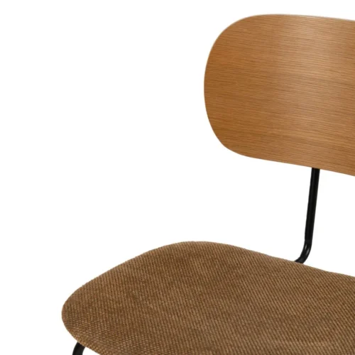 Lot 4 Chaises tissu bicolore piètement métal Ixia 48 cm — vue 6