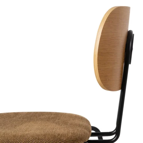 Lot 4 Chaises tissu bicolore piètement métal Ixia 48 cm — vue 8