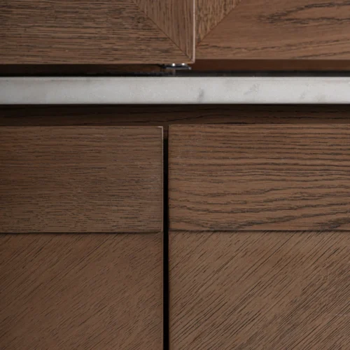 Meuble bar Douzy chêne et marbre blanc ensemble de 2 Vical Home — vue 7