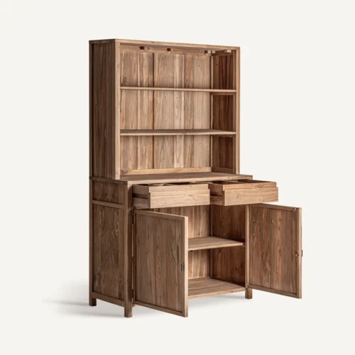 Meuble bar Sukt teck recyclé marron clair Vical Home — vue 3