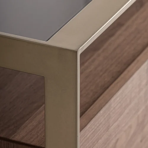 Meuble TV Aisby frêne clair et verre Vical Home — vue 5