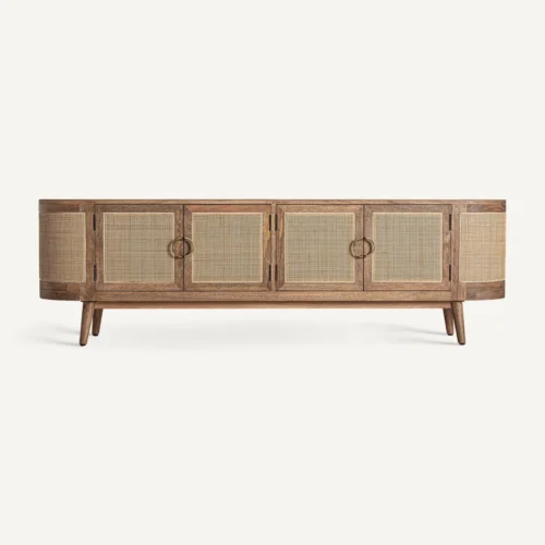 Meuble TV Beckley manguier et osier Vical Home