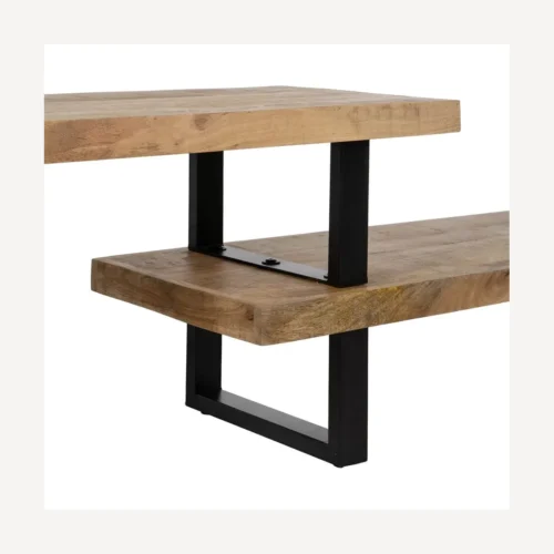Meuble TV bois de manguier marron et noir Ixia 265 cm — vue 5