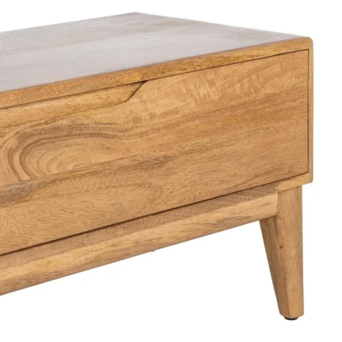 Meuble TV bois de manguier naturel 3 tiroirs Ixia 160 cm — vue 10