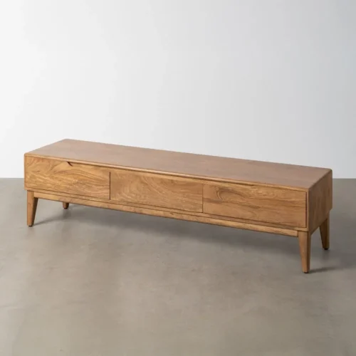 Meuble TV bois de manguier naturel 3 tiroirs Ixia 160 cm — vue 2