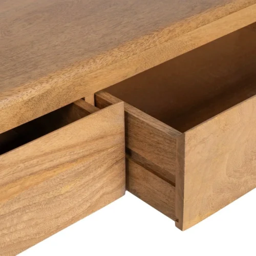 Meuble TV bois de manguier naturel 3 tiroirs Ixia 160 cm — vue 5