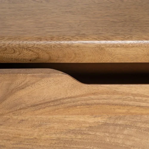 Meuble TV bois de manguier naturel 3 tiroirs Ixia 160 cm — vue 7