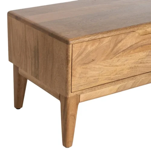 Meuble TV bois de manguier naturel 3 tiroirs Ixia 160 cm — vue 8