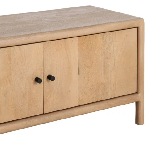 Meuble TV bois de manguier naturel 4 portes Ixia 190 cm — vue 5
