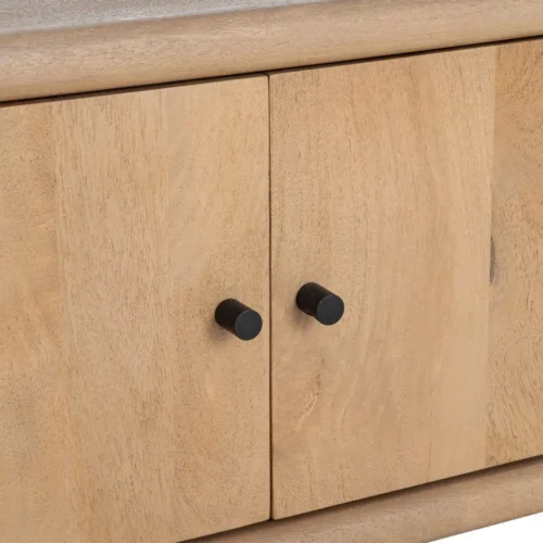 Meuble TV bois de manguier naturel 4 portes Ixia 190 cm — vue 7