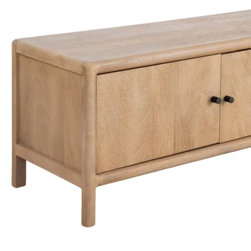 Meuble TV bois de manguier naturel 4 portes Ixia 190 cm — vue 9