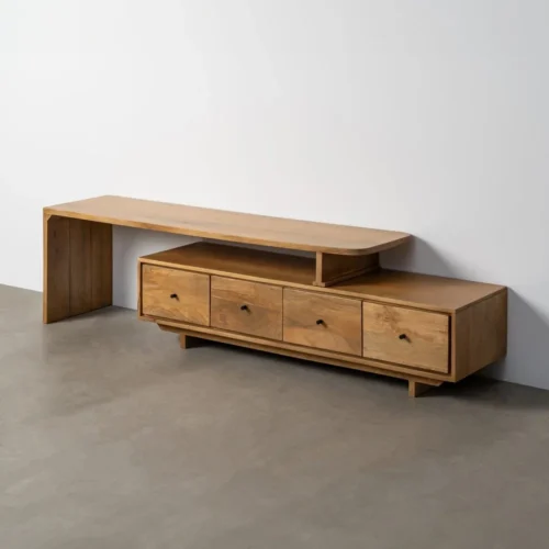 Meuble TV bois de manguier naturel modulable Ixia 175 cm — vue 2