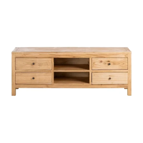 Meuble TV bois de mindi naturel Ixia 150 cm — vue 5