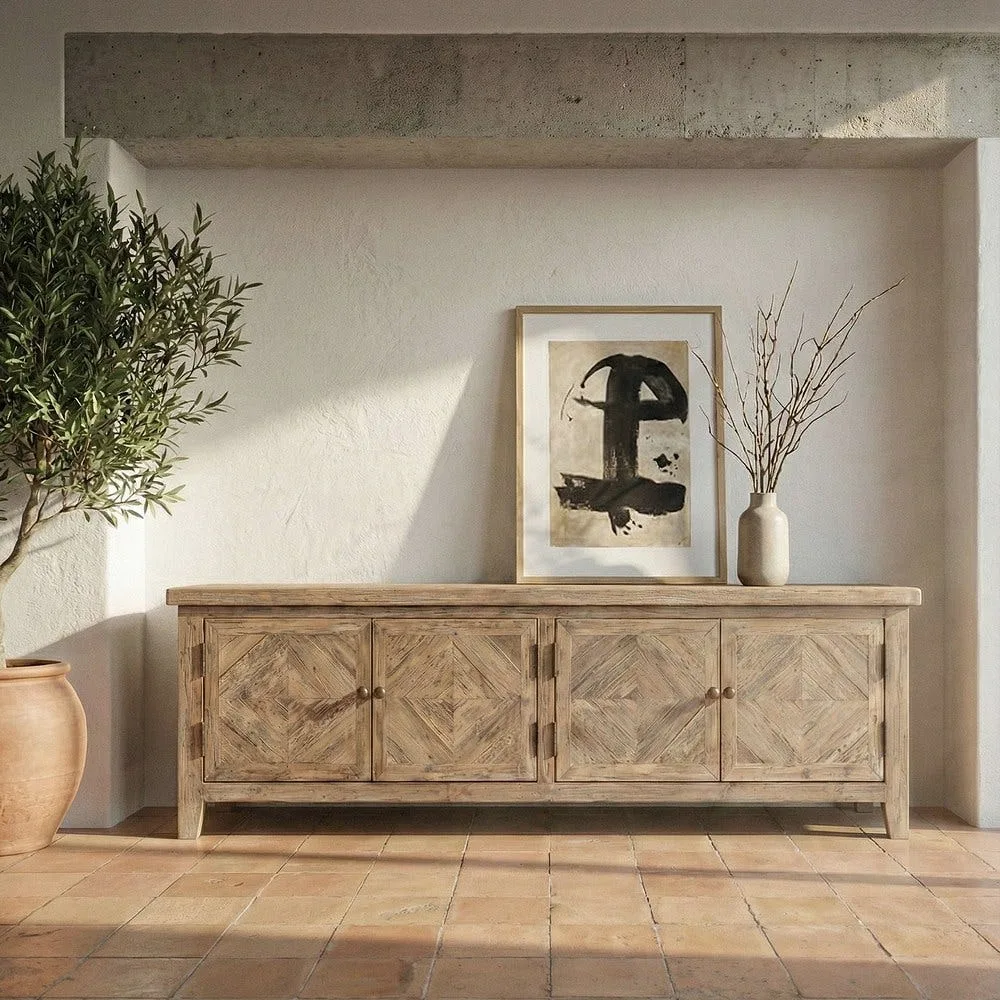 Meuble TV bois de pin recyclé Ixia 180 cm