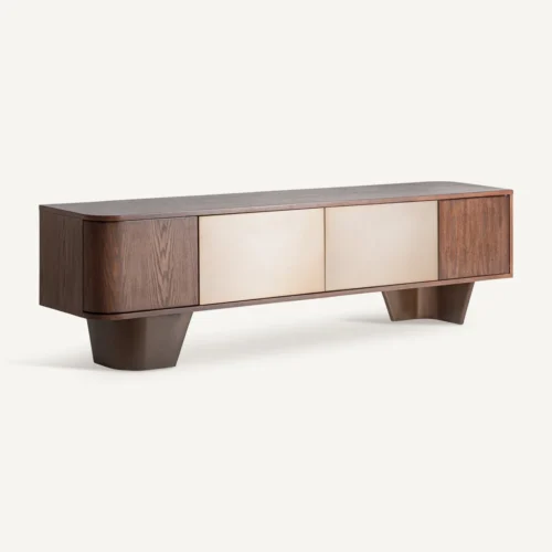 Meuble TV Bournel orme et acier bronze Vical Home — vue 2