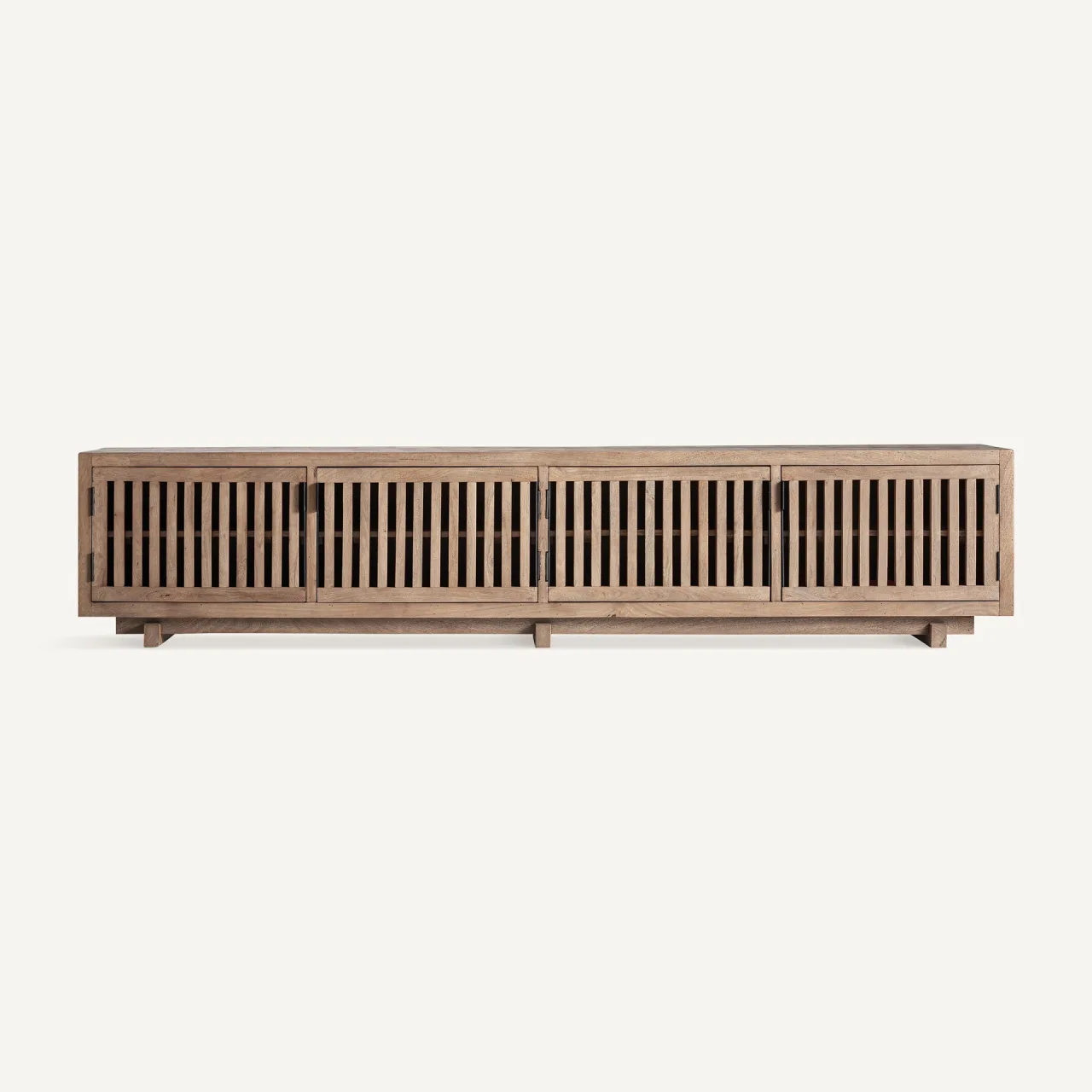 Meuble TV Gàbia bois de manguier marron sablé Vical Home