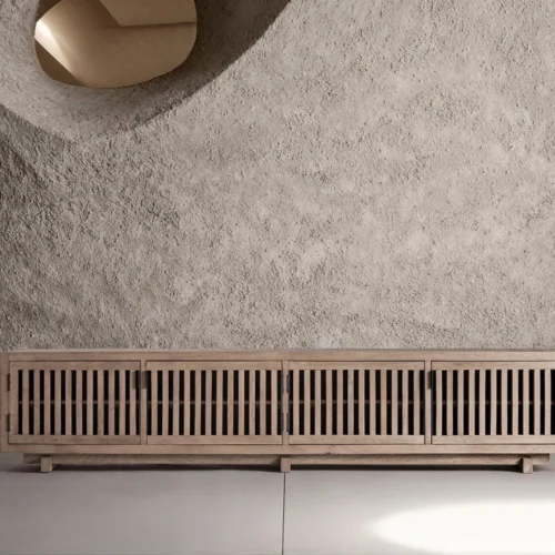 Meuble TV Gàbia bois de manguier marron sablé Vical Home — vue 9