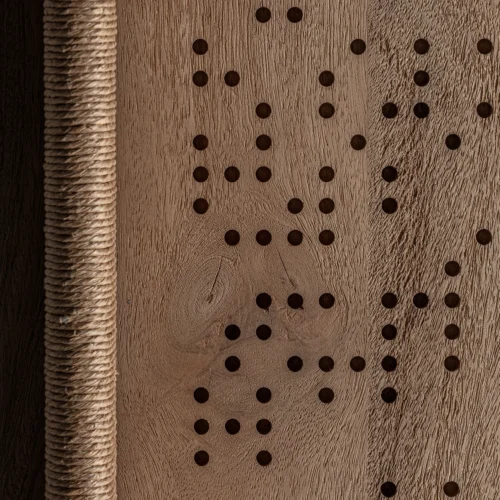 Meuble TV Jacquard bois de manguier brun clair Vical Home — vue 7