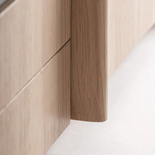 Meuble TV Nara chêne clair et marbre noir Vical Home — vue 6