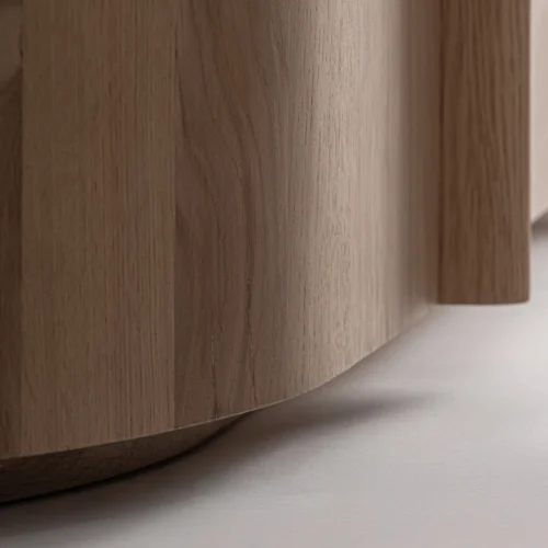 Meuble TV Nara chêne clair et marbre noir Vical Home — vue 8