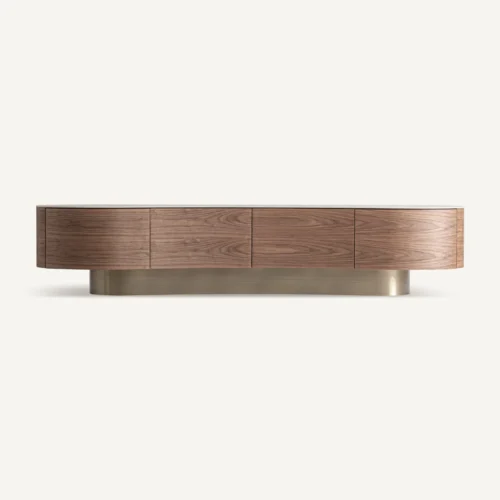 Meuble TV Noirmont beige et doré Vical Home