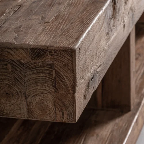Meuble TV Sukt teck recyclé marron vieilli Vical Home — vue 3