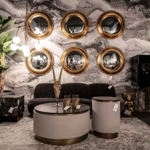 Miroir Almesso résine dorée Vical Home — vue 4