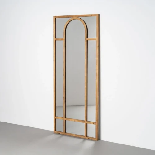 Miroir arche en bois de sapin naturel Ixia 80 × 180 cm