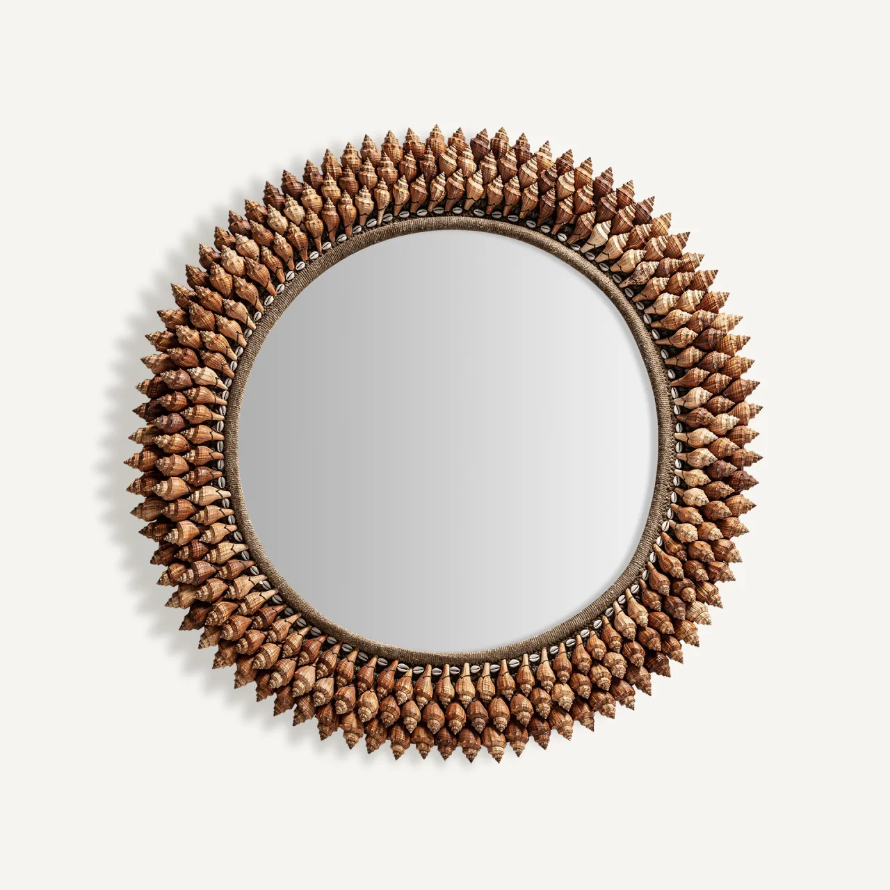 Miroir Caracolas coquillages et bois marron Vical Home