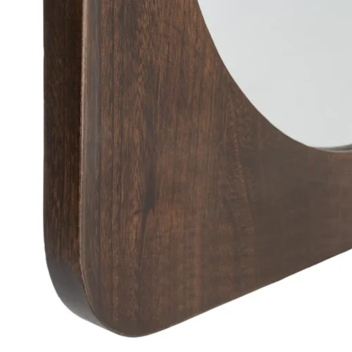 Miroir carré en bois de paulownia teinte noyer Ixia 80 × 80 cm — vue 5