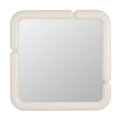 Miroir carré laqué crème Ixia 90 × 90 cm