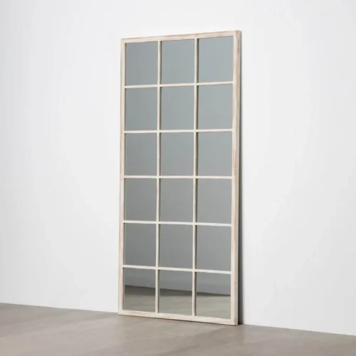 Miroir de pied blanc patiné en bois de sapin Ixia 90 × 180 cm