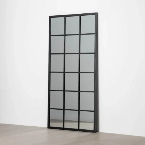 Miroir de pied noir en bois de sapin Ixia 90 × 180 cm