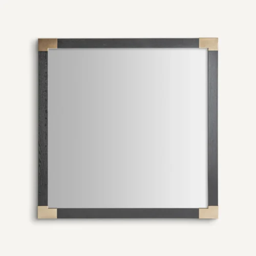 Miroir Delmont frêne noir et doré Vical Home