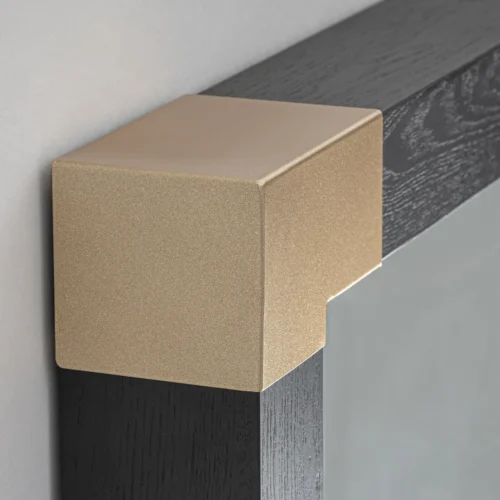 Miroir Delmont frêne noir et doré Vical Home — vue 2
