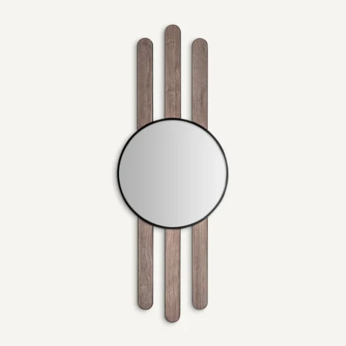Miroir Finbar bois marron et fer noir Vical Home