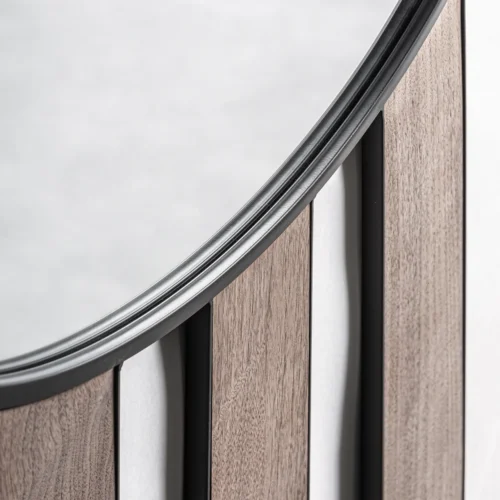 Miroir Finbar bois marron et fer noir Vical Home — vue 3