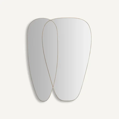 Miroir Gobh acier doré et bois marron Vical Home