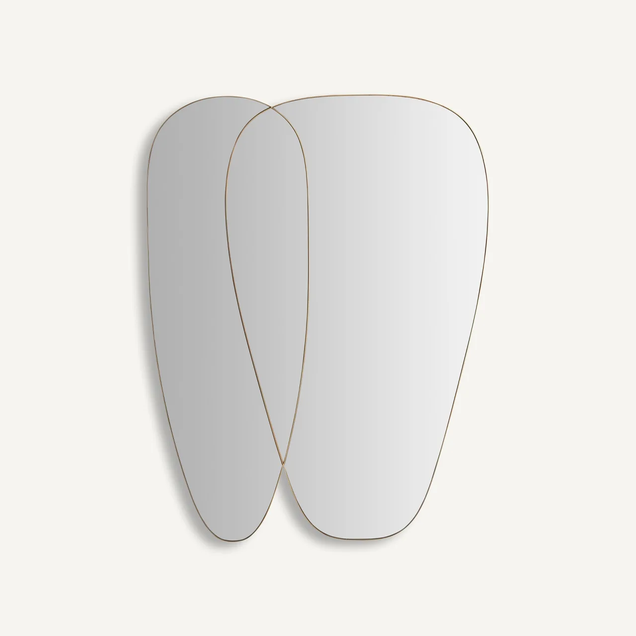 Miroir Gobh acier doré et bois marron Vical Home