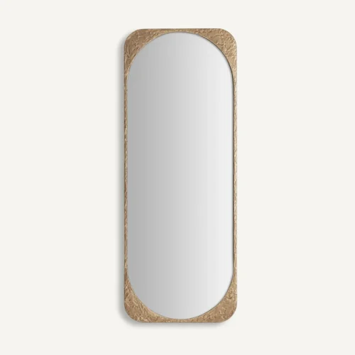 Miroir Hakel fer bronze et bois marron Vical Home